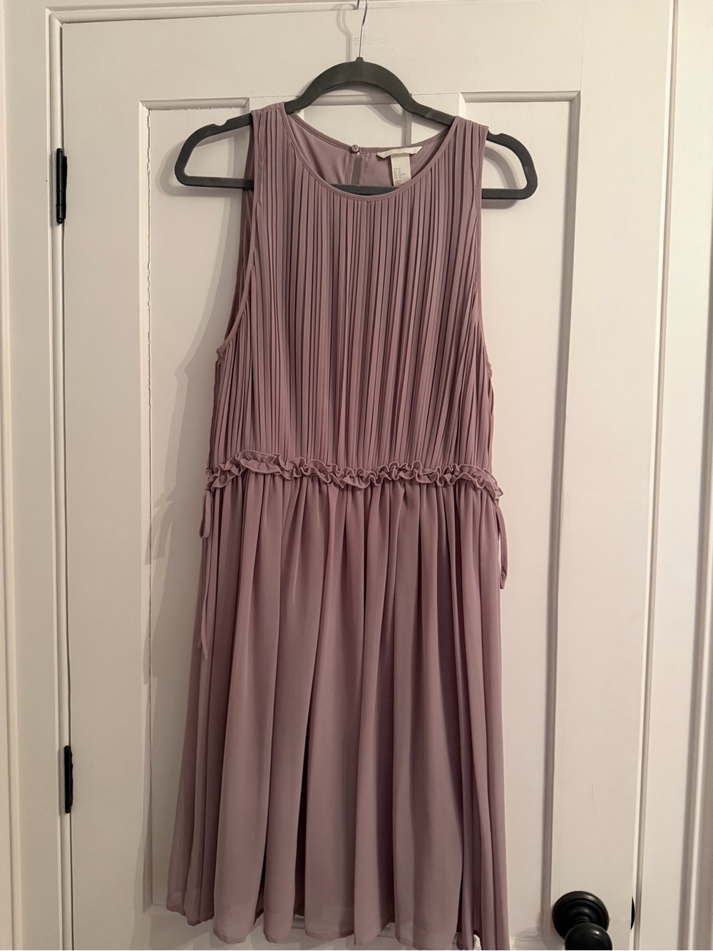 H&M Pleated Lavender Midi Dress